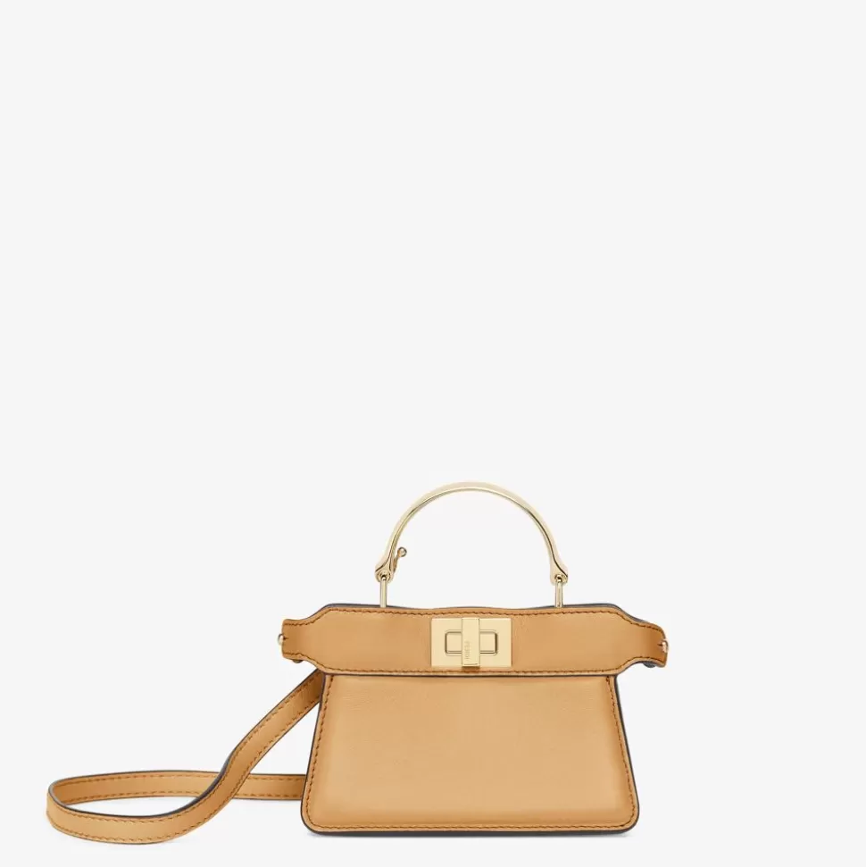 Mini Sac En Cuir Nappa Beige | Fendi Fashion