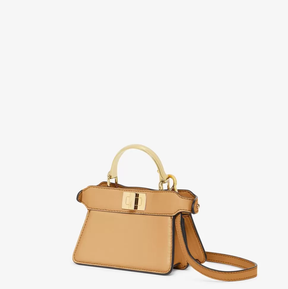 Mini Sac En Cuir Nappa Beige | Fendi Fashion