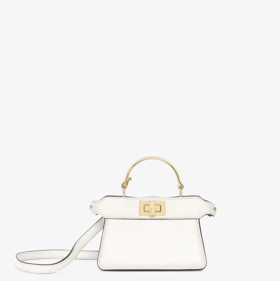 Mini Sac En Cuir Nappa Blanc | Fendi Outlet