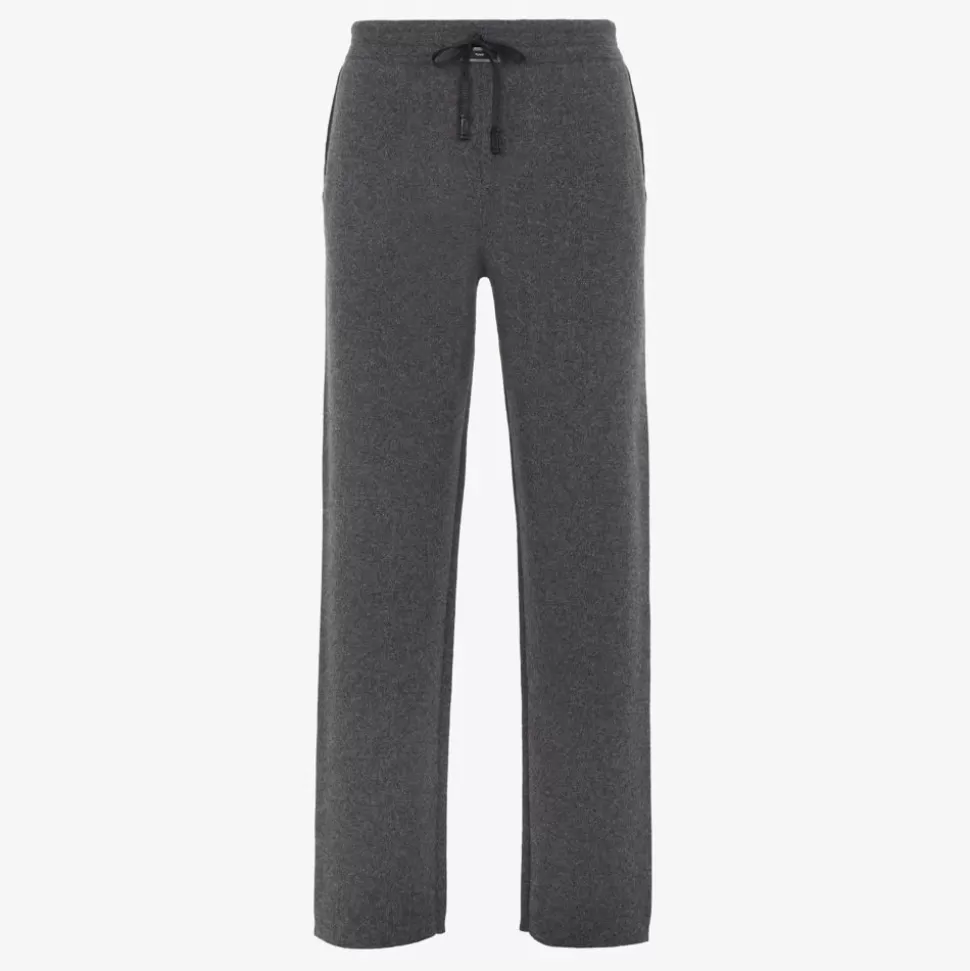 Pantalon En Cachemire Gris | Fendi Outlet