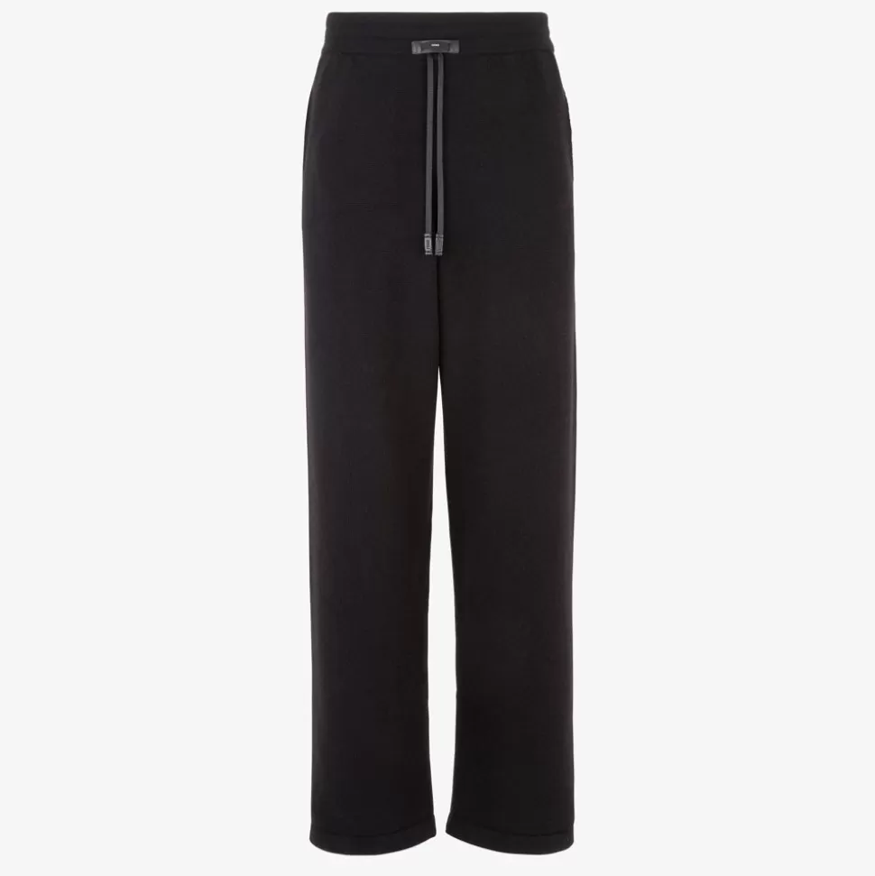 Pantalon En Cachemire Noir | Fendi Online