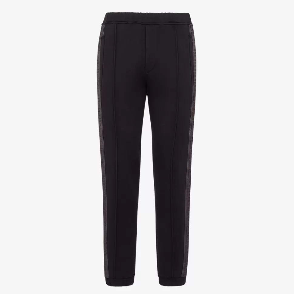 Pantalon En Coton Noir | Fendi Flash Sale