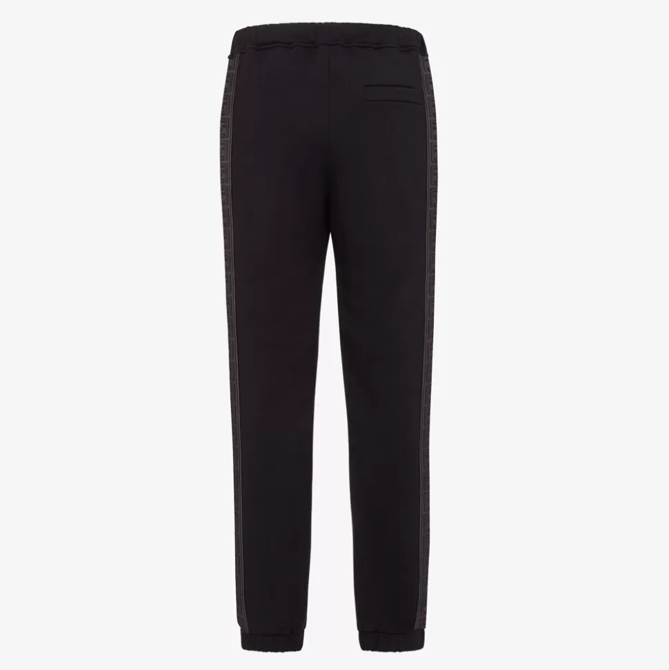 Pantalon En Coton Noir | Fendi Flash Sale