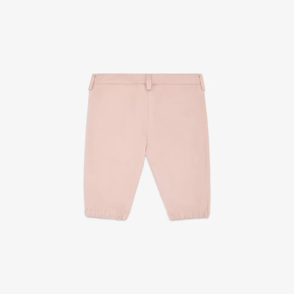 Pantalon En Coton Rose Avec Detail Logo | Fendi Shop