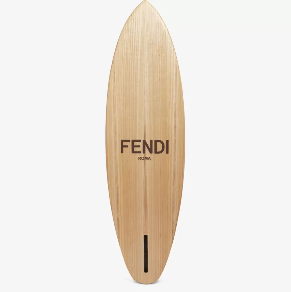 Planche De Surf En Bois Marron | Fendi Flash Sale