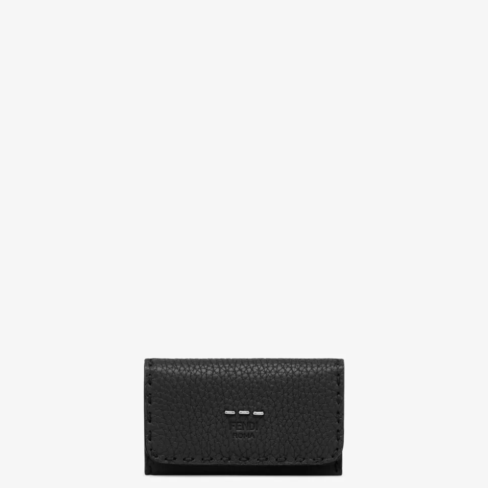 Pochette En Cuir Noir | Fendi Store