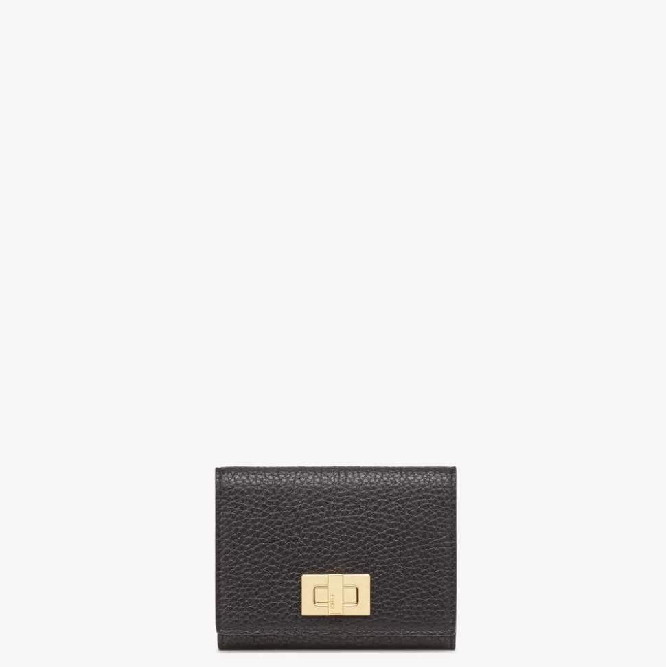 Porte-Cartes De Visite En Cuir Noir | Fendi Discount