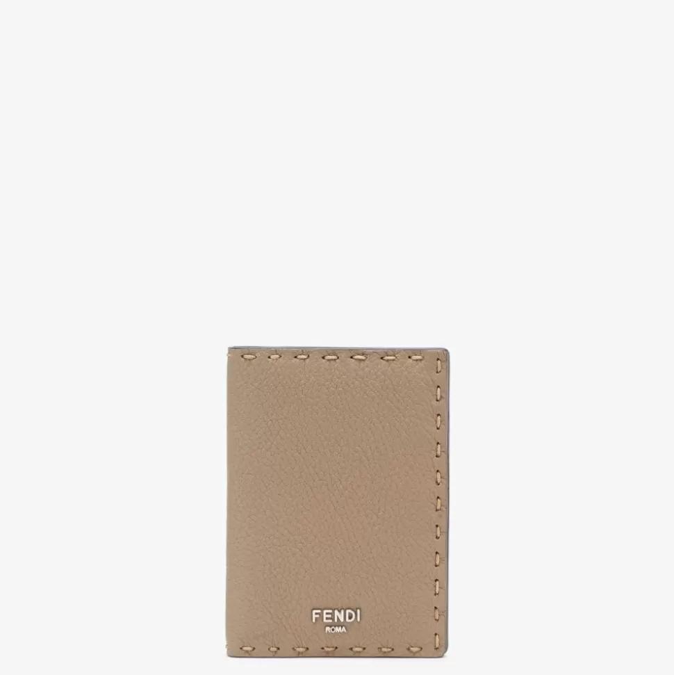 Porte-Cartes En Cuir Beige | Fendi New