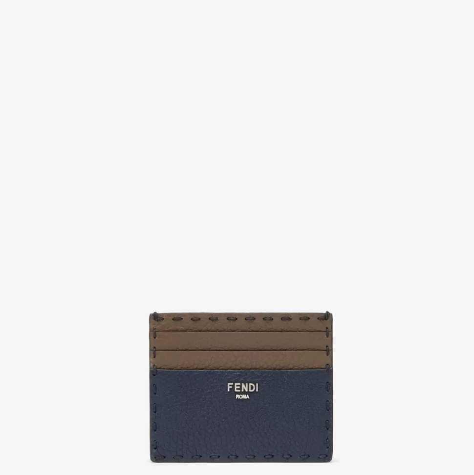 Porte-Cartes En Cuir Bleu | Fendi Clearance