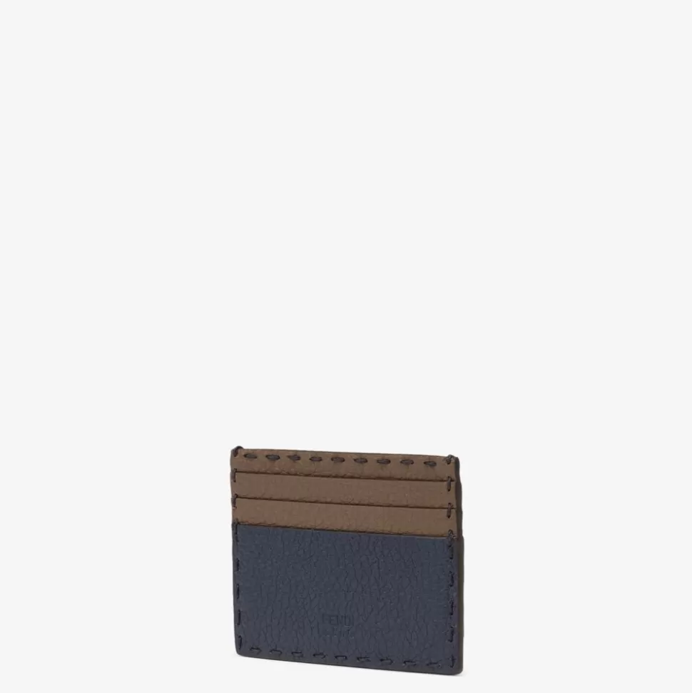 Porte-Cartes En Cuir Bleu | Fendi Clearance