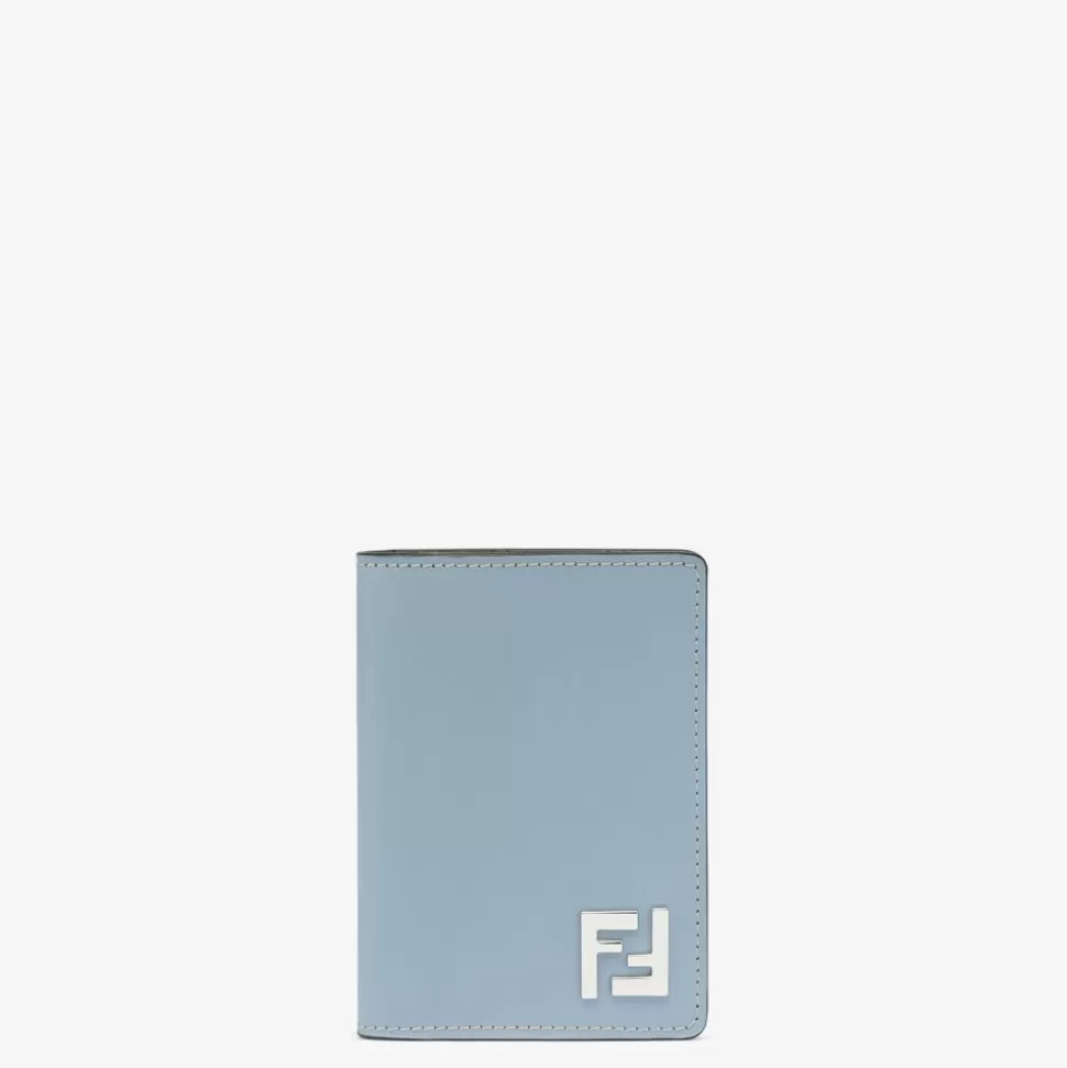 Porte-Cartes En Cuir Bleu Clair | Fendi Shop