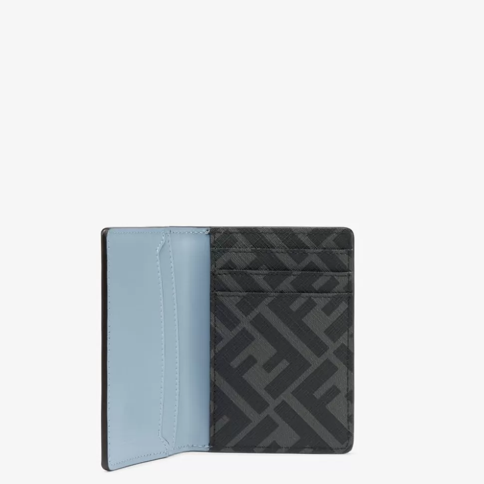 Porte-Cartes En Cuir Bleu Clair | Fendi Shop