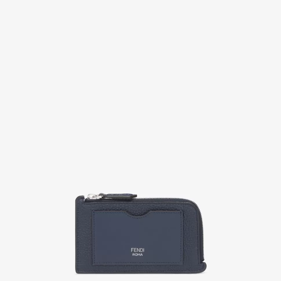 Porte-Cartes En Cuir Bleu Nuit | Fendi Clearance