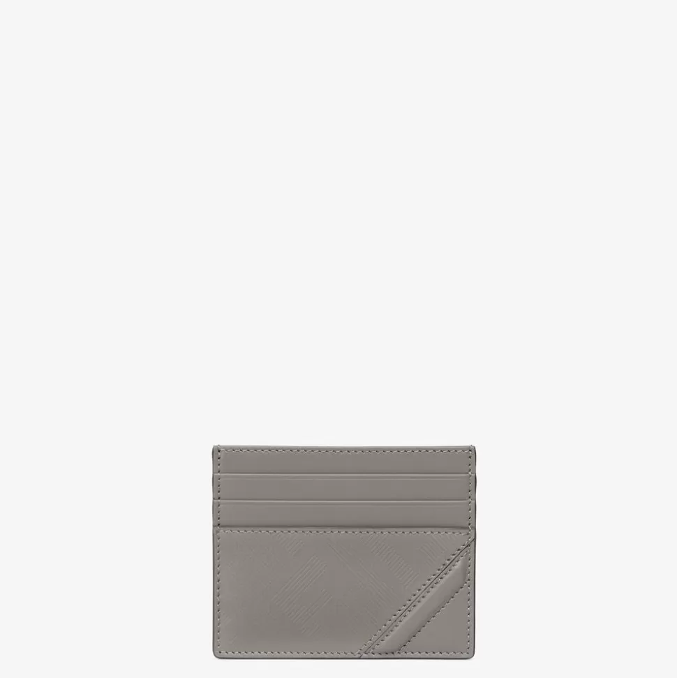 Porte-Cartes En Cuir Gris | Fendi Cheap