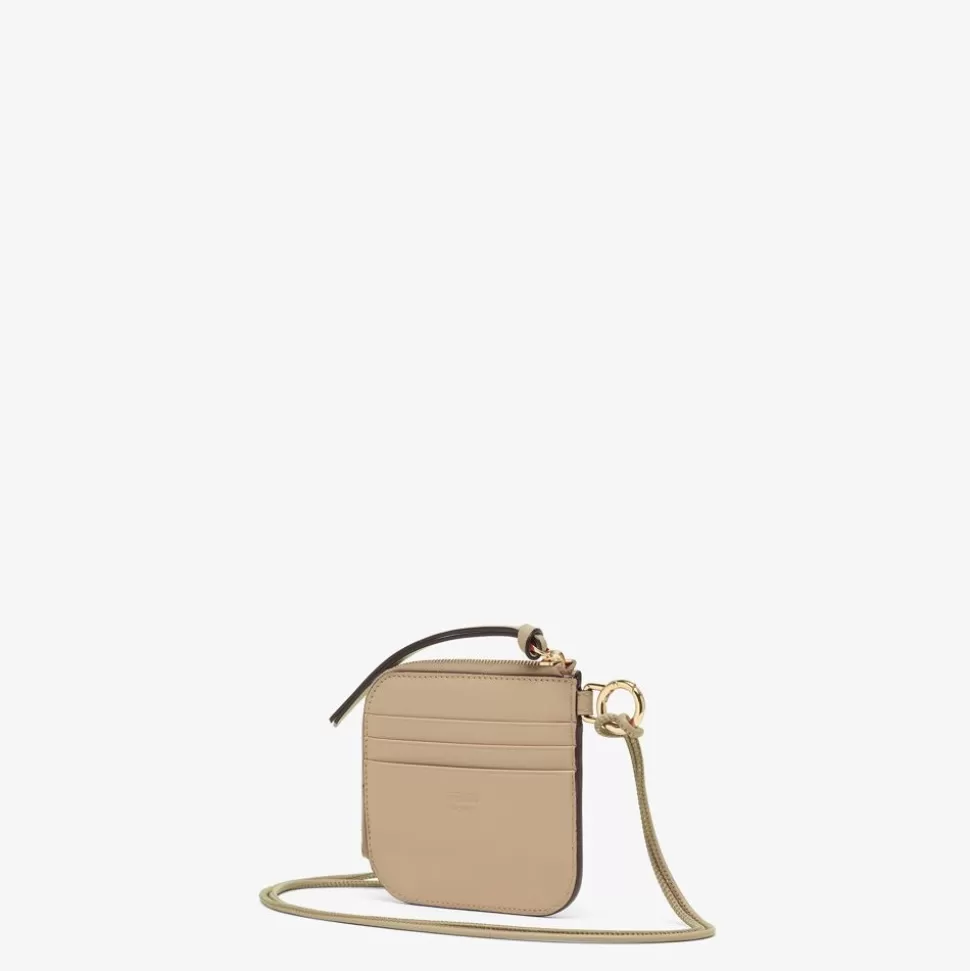 Porte-Cartes En Cuir Gris Tourterelle | Fendi Shop