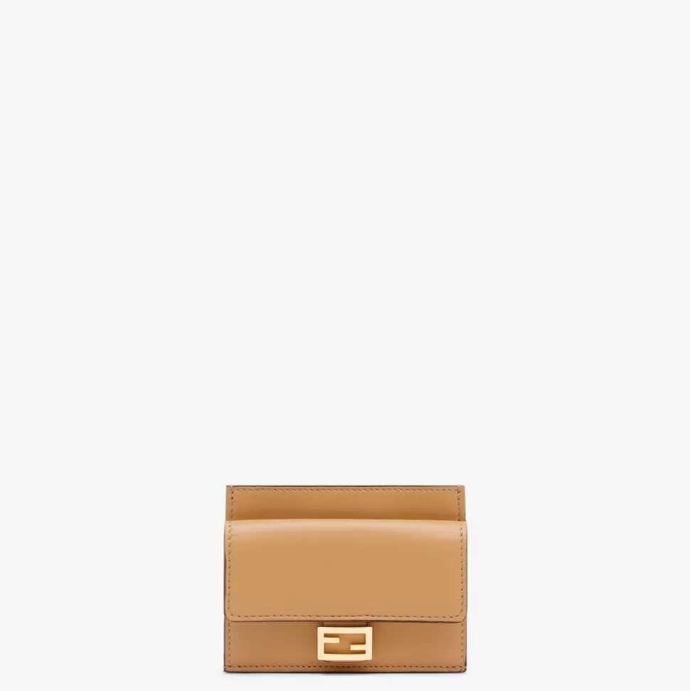 Porte-Cartes En Cuir Nappa Beige | Fendi Store