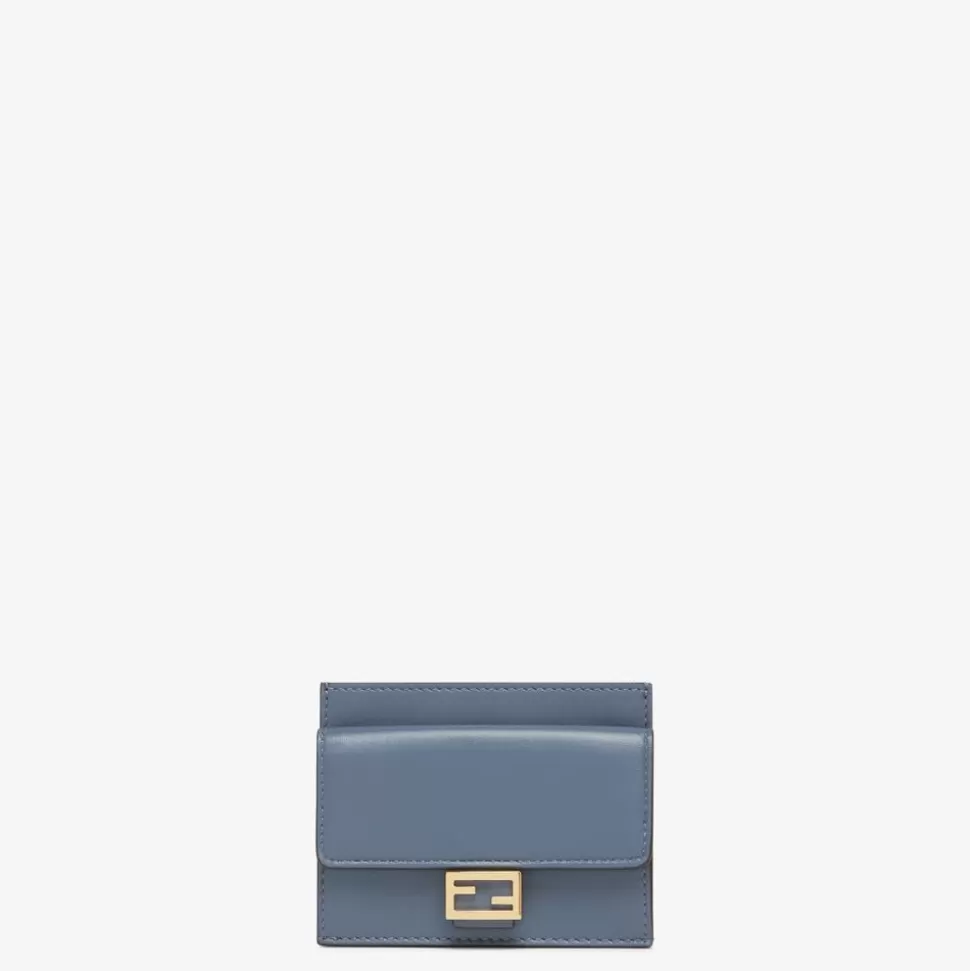 Porte-Cartes En Cuir Nappa Bleu | Fendi Best