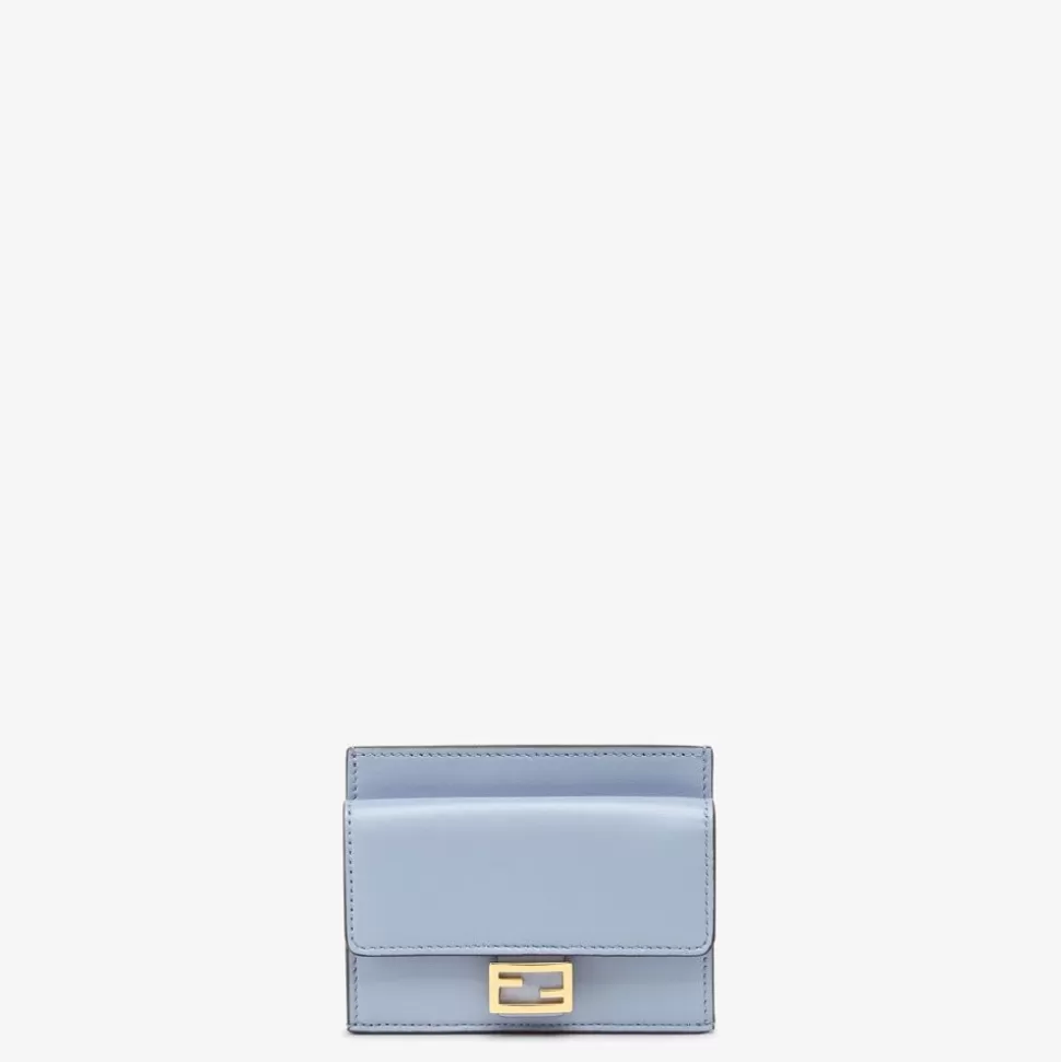 Porte-Cartes En Cuir Nappa Bleu Clair | Fendi Discount