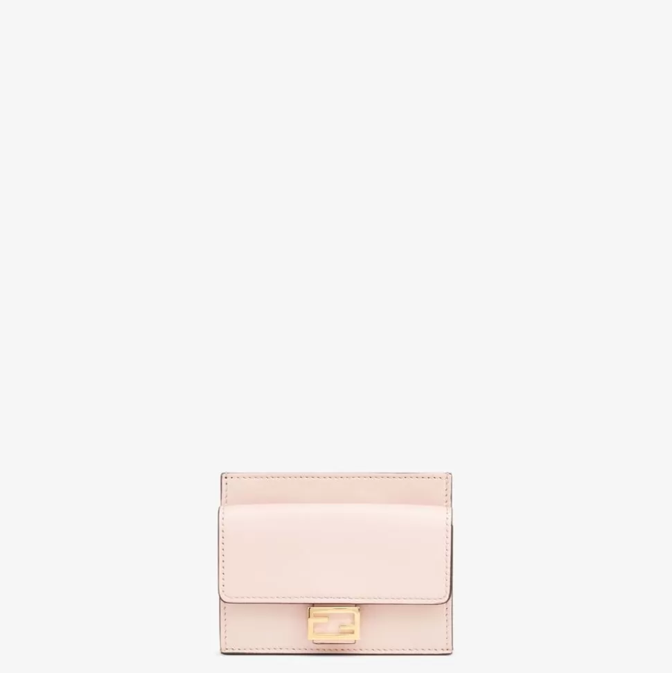 Porte-Cartes En Cuir Nappa Ff Rose | Fendi Cheap