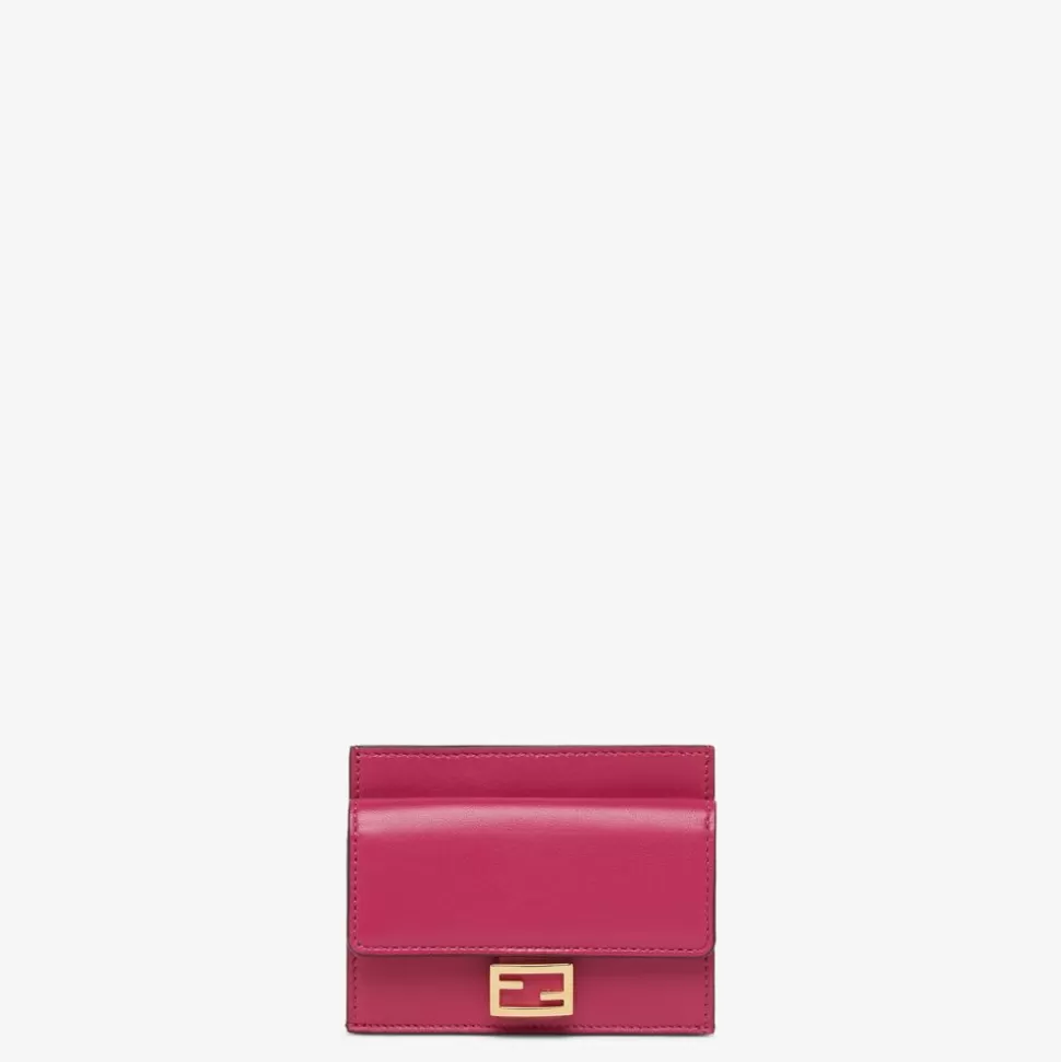 Porte-Cartes En Cuir Nappa Fuchsia | Fendi Online