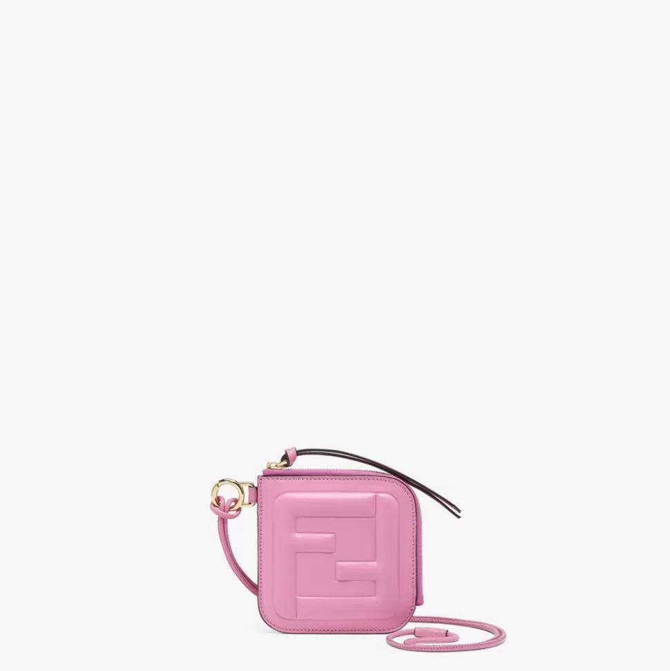 Porte-Cartes En Cuir Rose | Fendi Shop