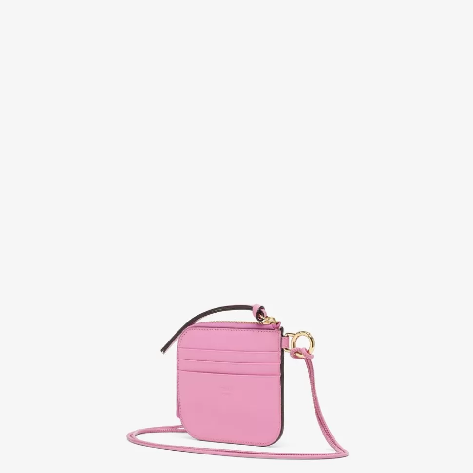 Porte-Cartes En Cuir Rose | Fendi Shop