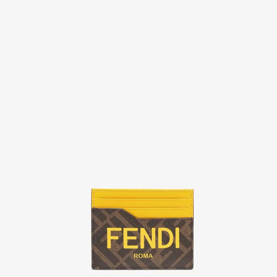 Porte-Cartes En Tissu Marron | Fendi Sale