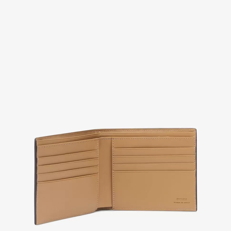 Portefeuille A Deux Volets En Tissu Marron | Fendi Store