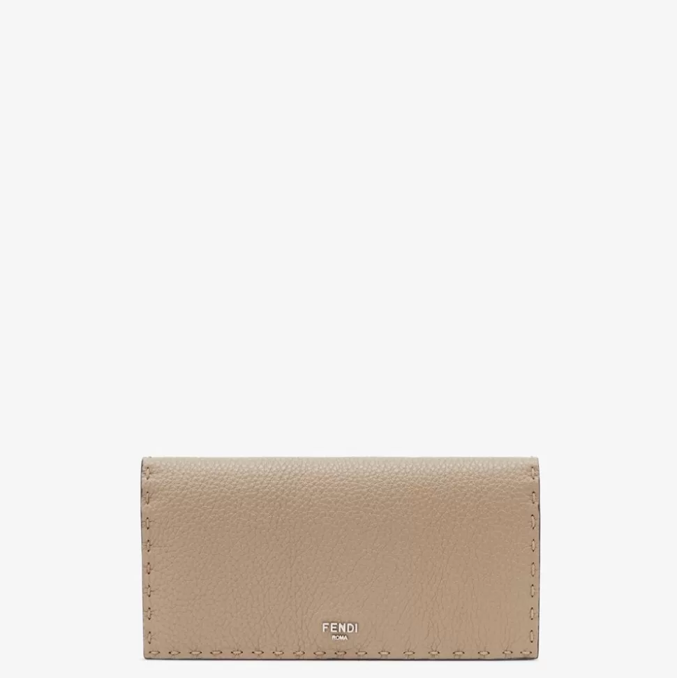 Portefeuille En Cuir Beige | Fendi Clearance