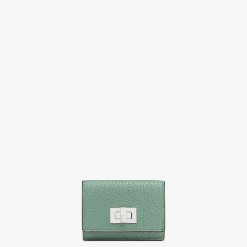 Portefeuille En Cuir Vert Menthe | Fendi Best Sale