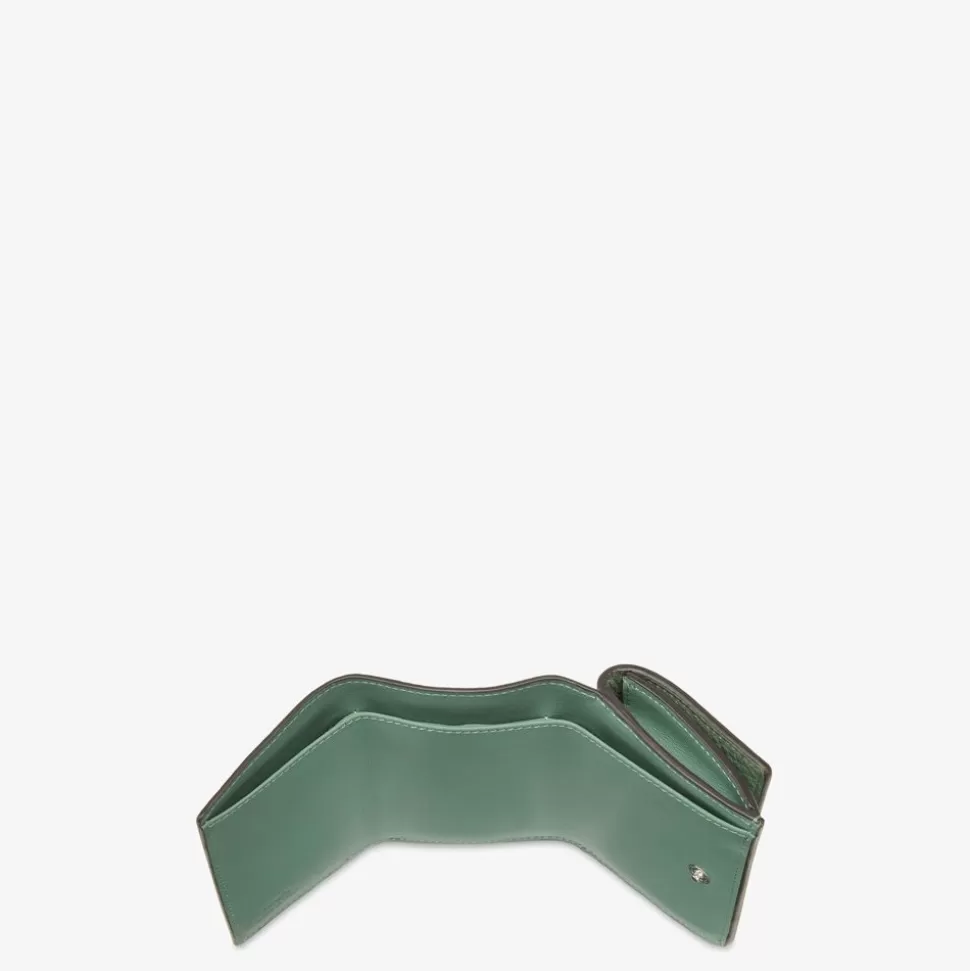 Portefeuille En Cuir Vert Menthe | Fendi Best Sale