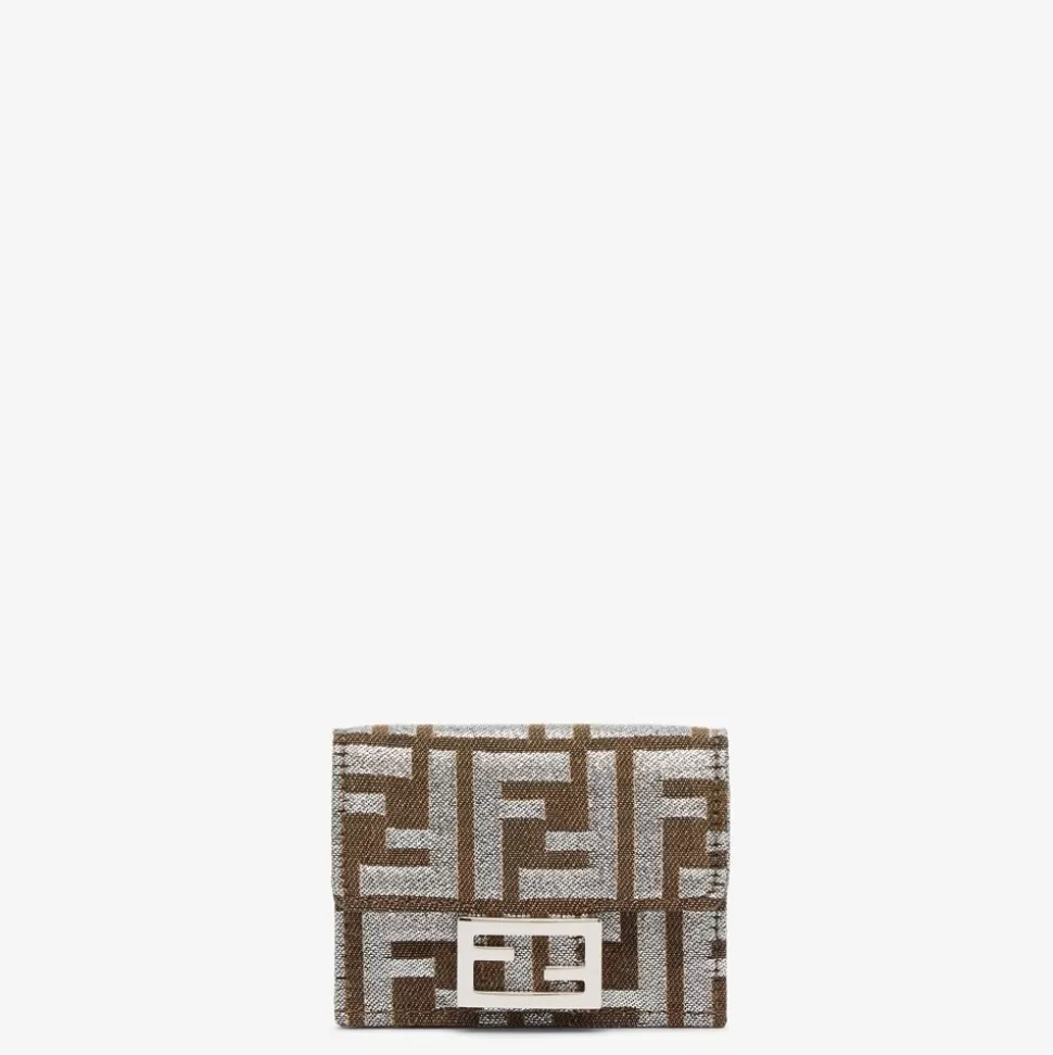 Portefeuille En Tissu Ff Jacquard Lame | Fendi Store