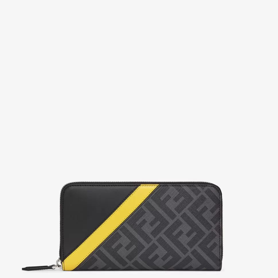 Portefeuille En Tissu Gris | Fendi Cheap