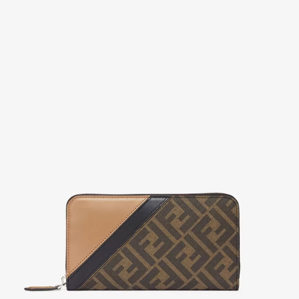 Portefeuille En Tissu Marron | Fendi Flash Sale