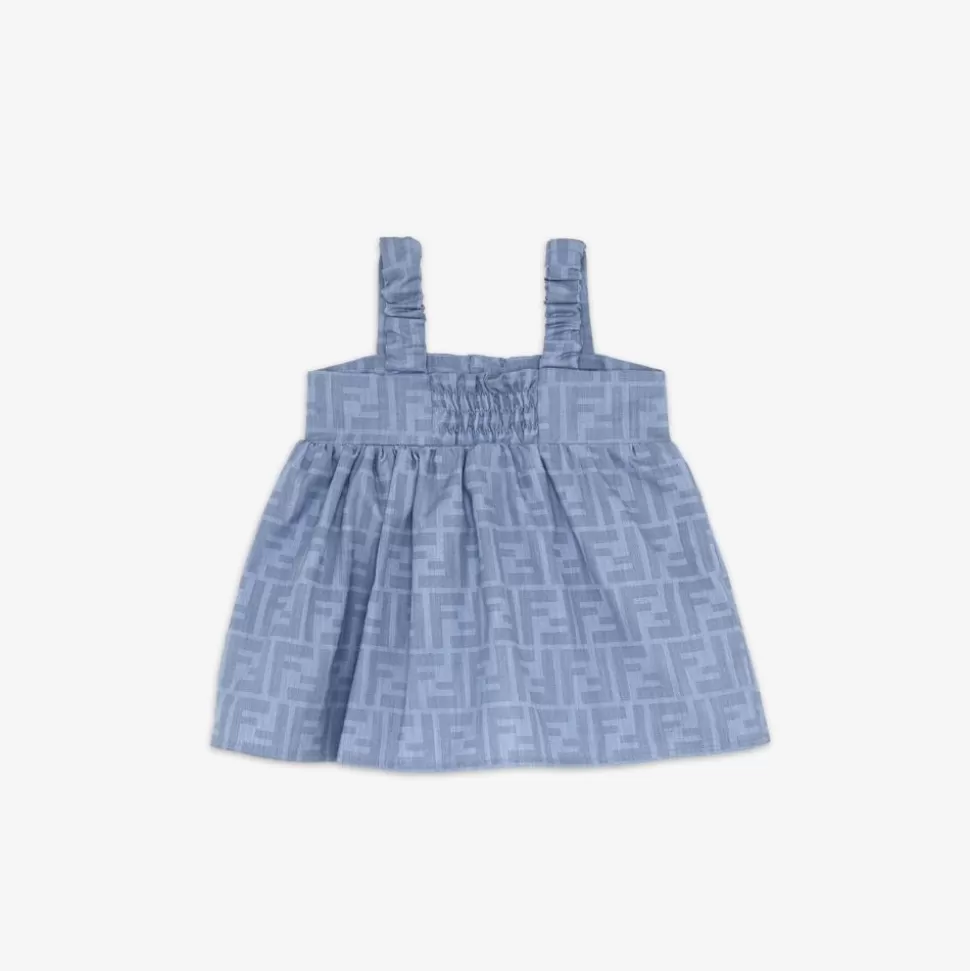 Robe Bebe En Chambray Bleu Ciel | Fendi Best