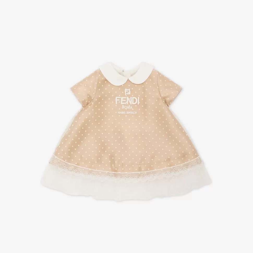 Robe Bebe En Duchesse Et Tulle Beige | Fendi Flash Sale