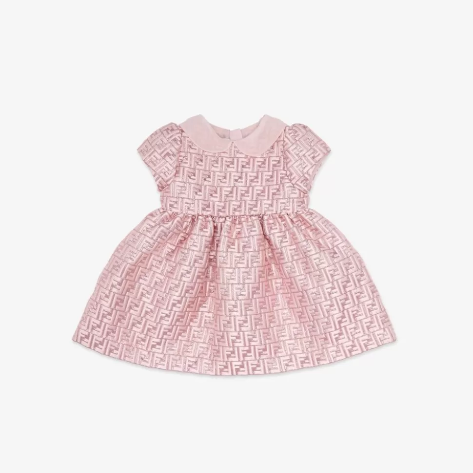 Robe Bebe En Jacquard Rose | Fendi Hot