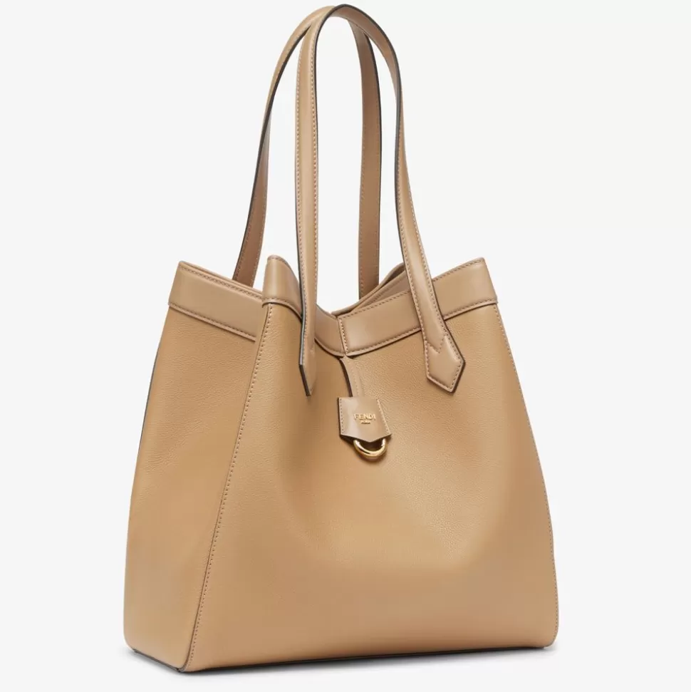 Sac Transformable En Cuir Couleur Sable | Fendi Clearance