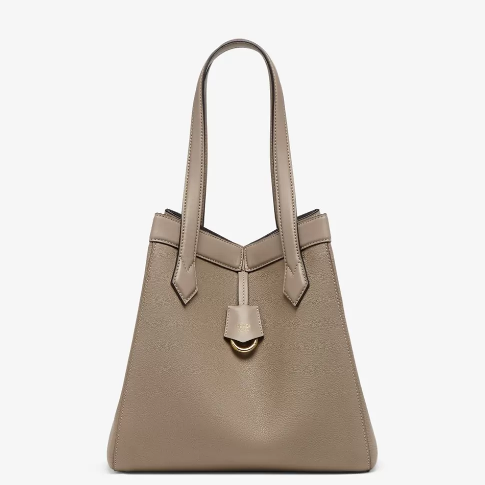 Sac Transformable En Cuir Couleur Taupe | Fendi Cheap