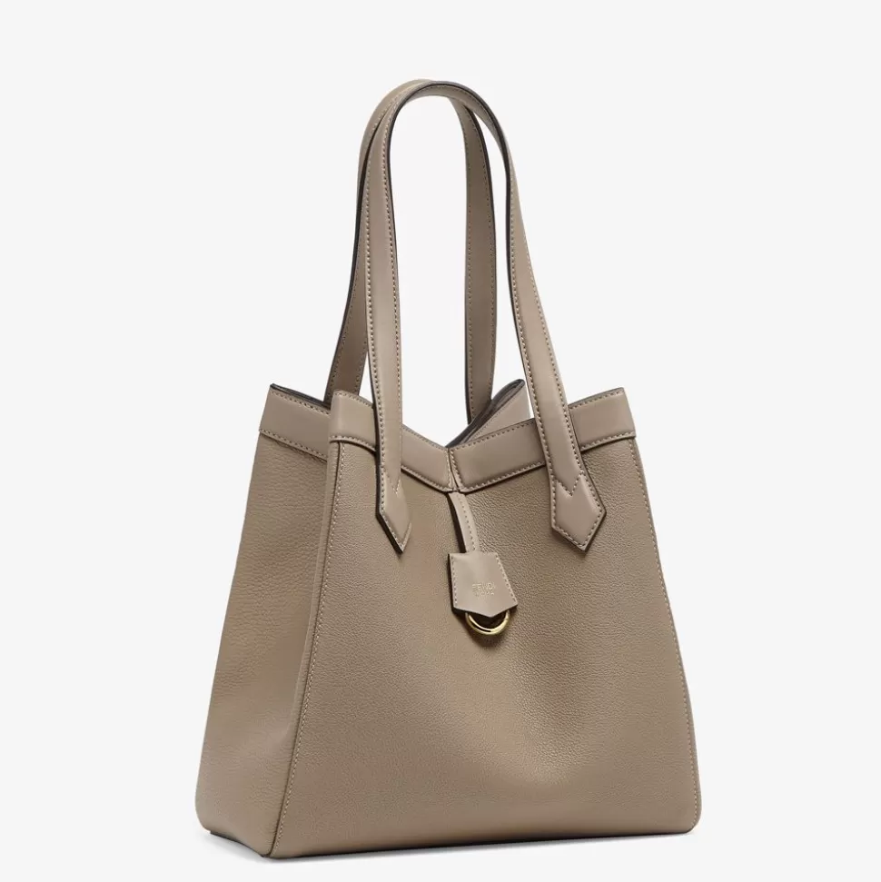 Sac Transformable En Cuir Couleur Taupe | Fendi Cheap