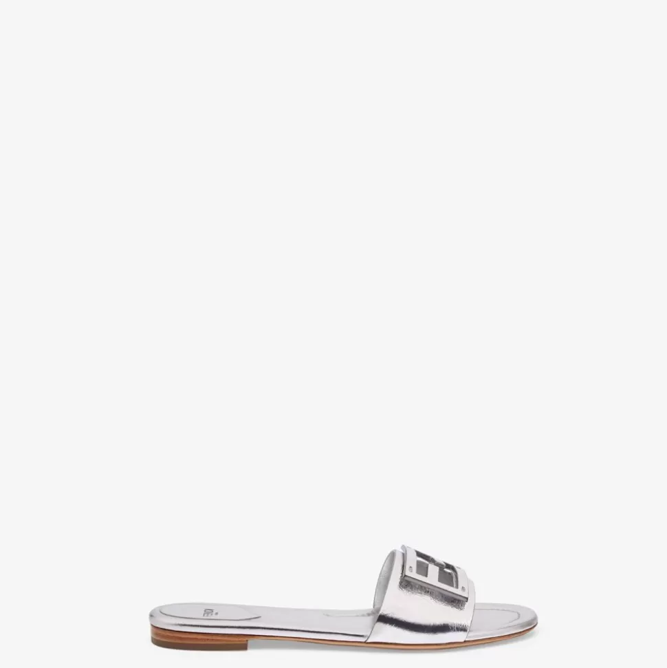 Sandales En Cuir Nappa Argent | Fendi Best