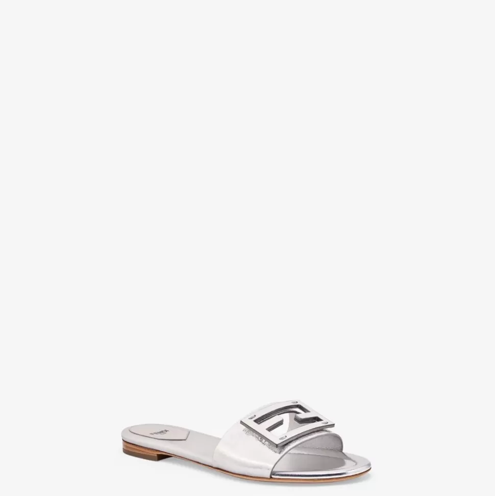 Sandales En Cuir Nappa Argent | Fendi Best