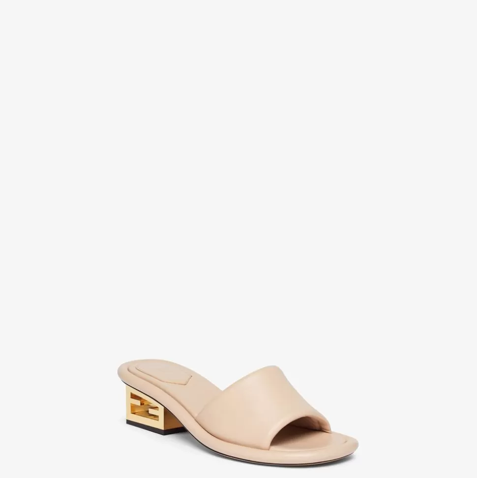 Sandales En Cuir Nappa Beige | Fendi Best