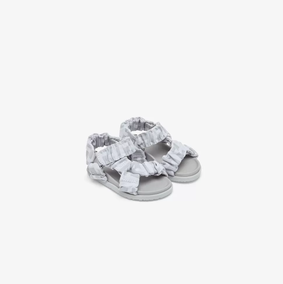 Sandales Premiers Pas En Tissu Gris | Fendi Cheap