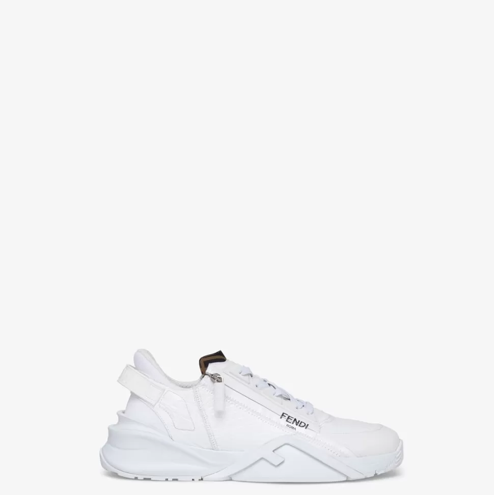 Sneakers Basses En Caiman Blanc | Fendi Sale