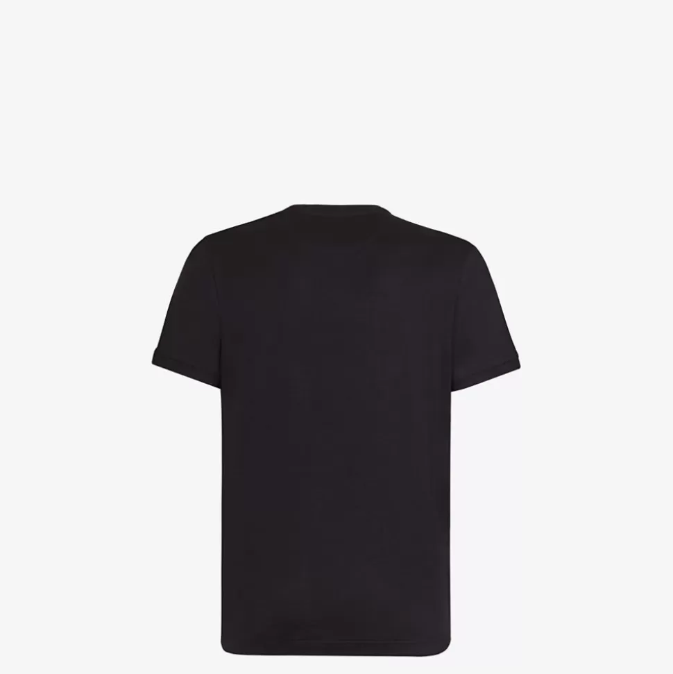 Sweat-Shirt En Coton Noir | Fendi New