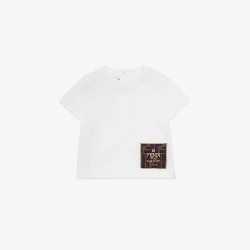 T-Shirt Bebe En Jersey Avec Petite Poche | Fendi Cheap