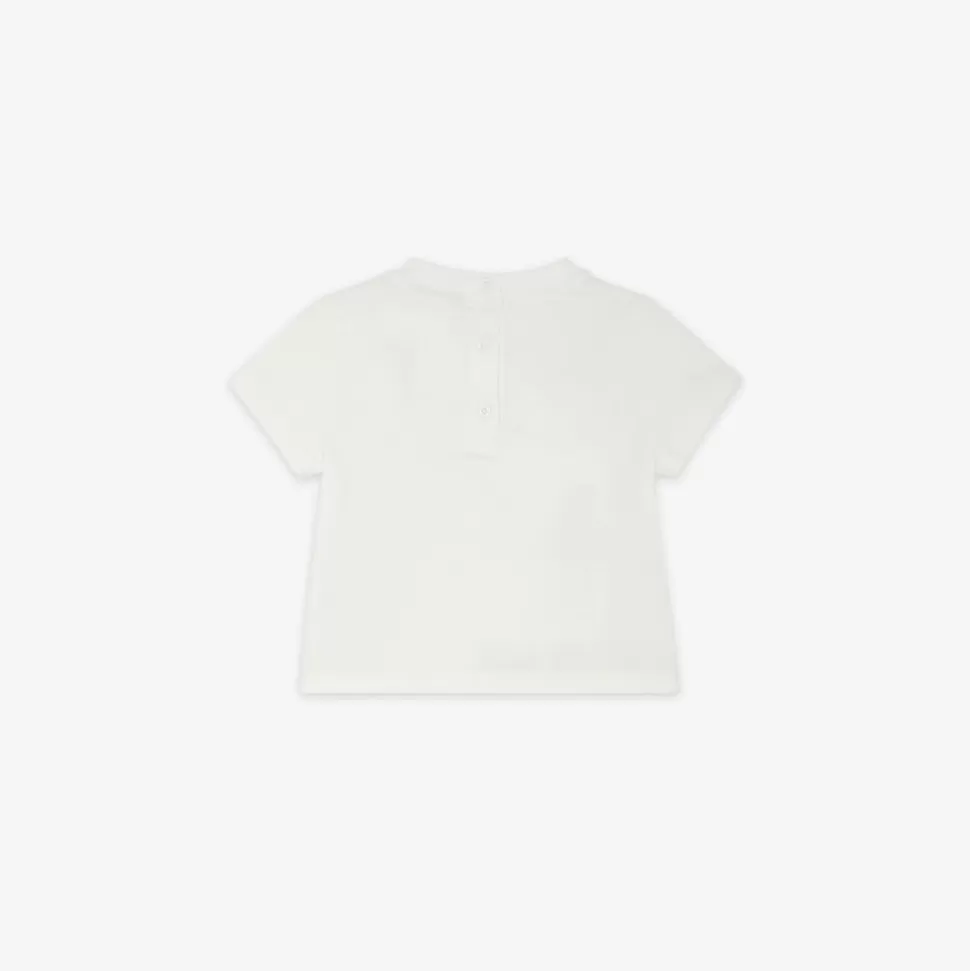 T-Shirt Bebe En Jersey Blanc Et Multicolore | Fendi Outlet