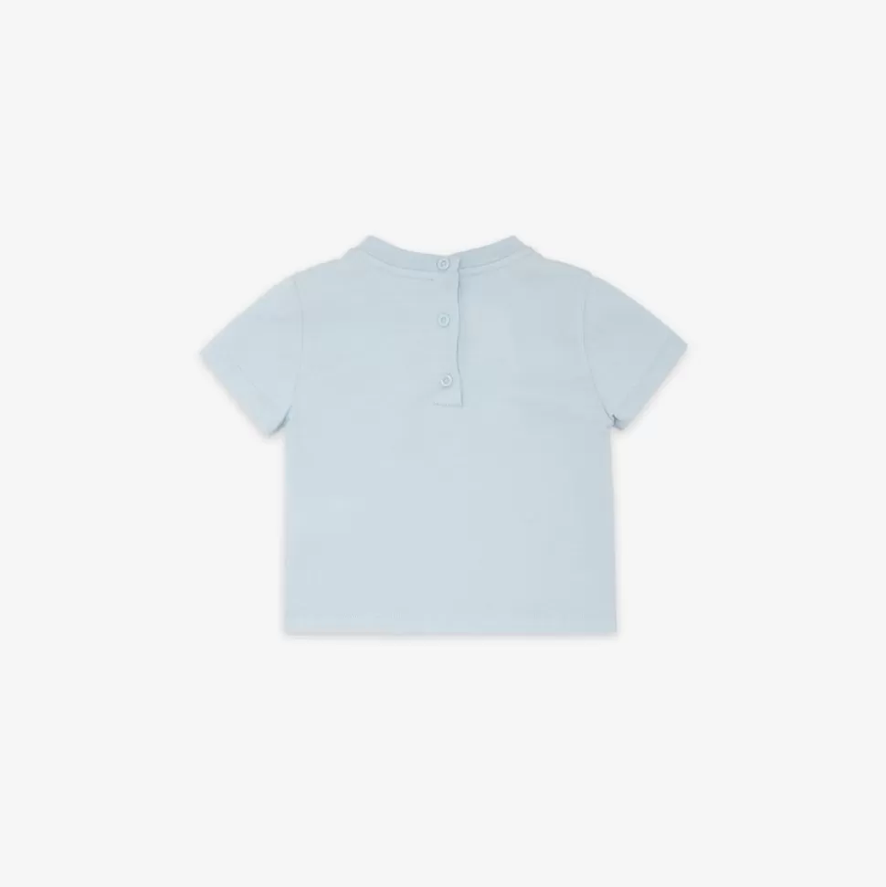 T-Shirt Bebe En Jersey Bleu Ciel | Fendi Discount