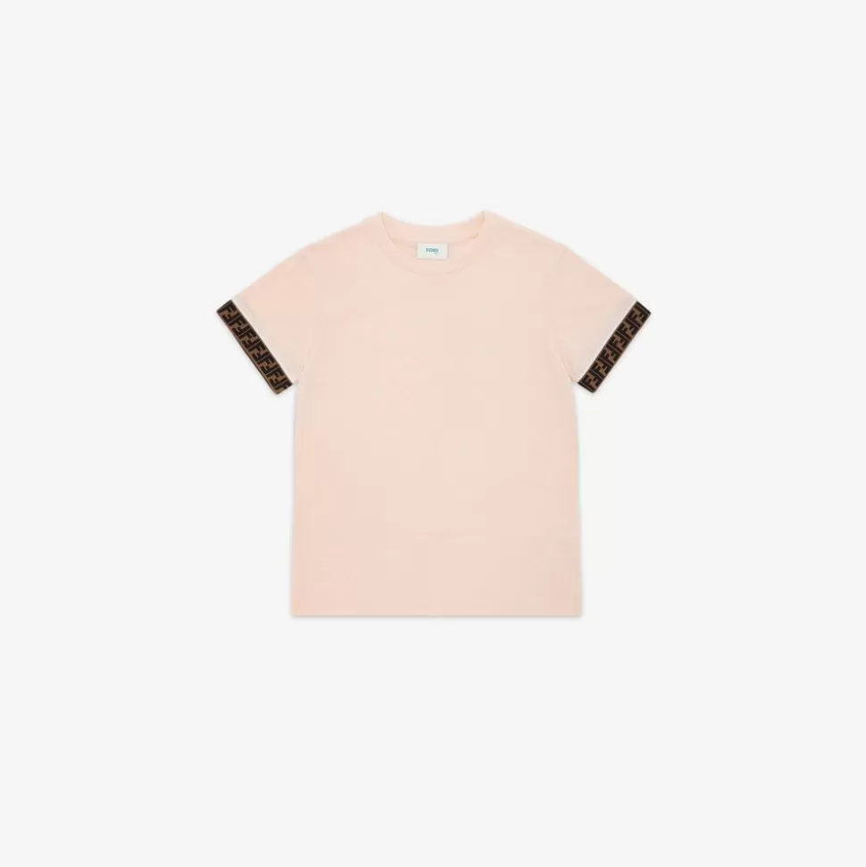 T-Shirt Bebe En Jersey Rose | Fendi Fashion